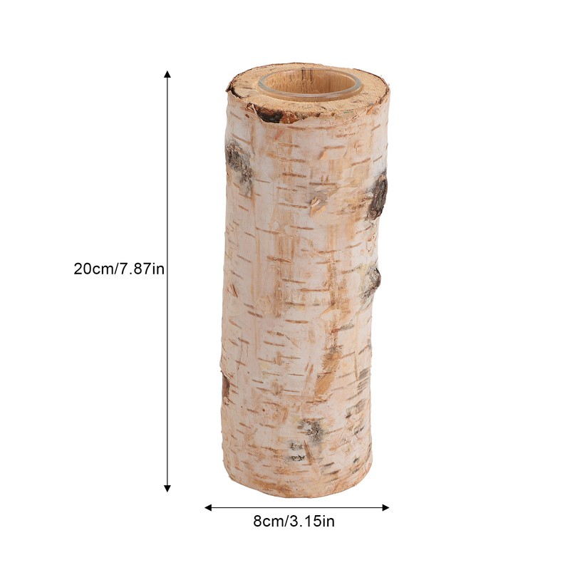 Birch Candle Holder Nordic Tealight Stand Wooden Table Decoration for