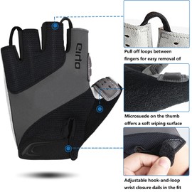 GERZHIUBN Cycling Gloves Half Finger Bike Gloves Men Women for Cycling Outdoor Sports,Red