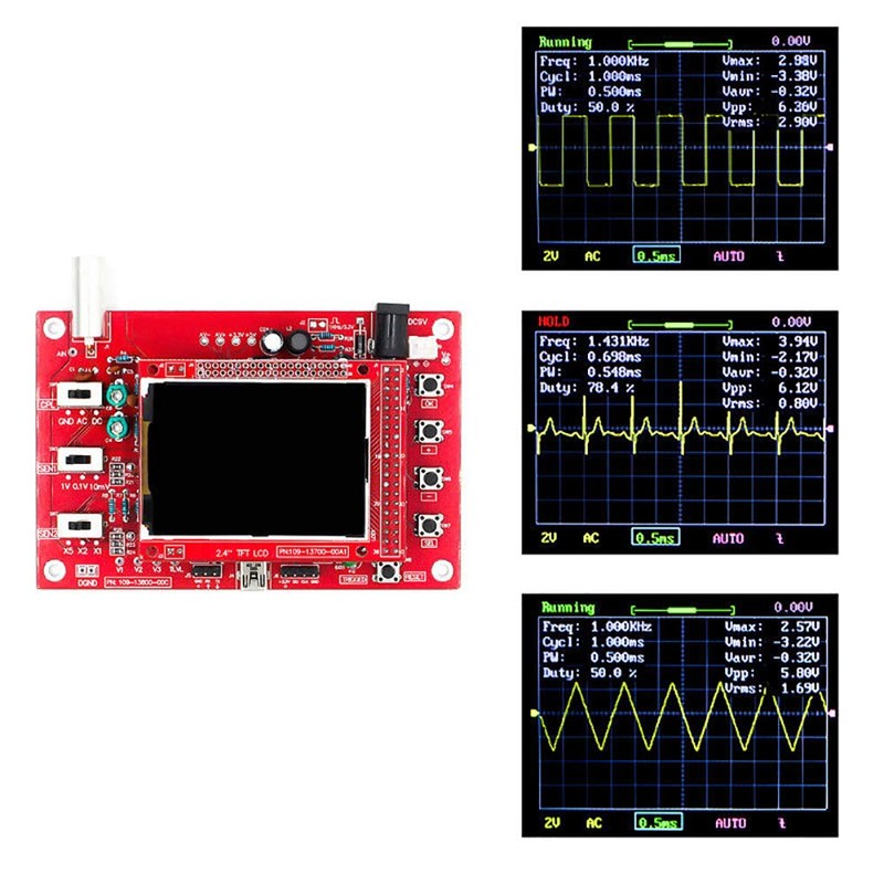 DSO 138 Oscilloscope Kit Open Source with Probe 2.4" TFT