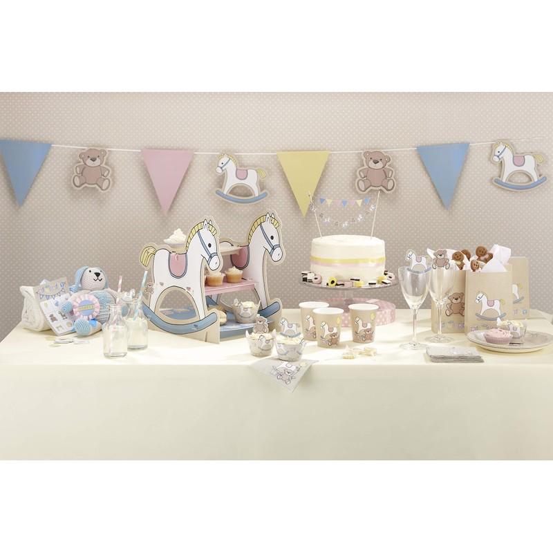 Ginger Ray 1st Birthday Party Paper Napkins – Rock-a-Bye Baby