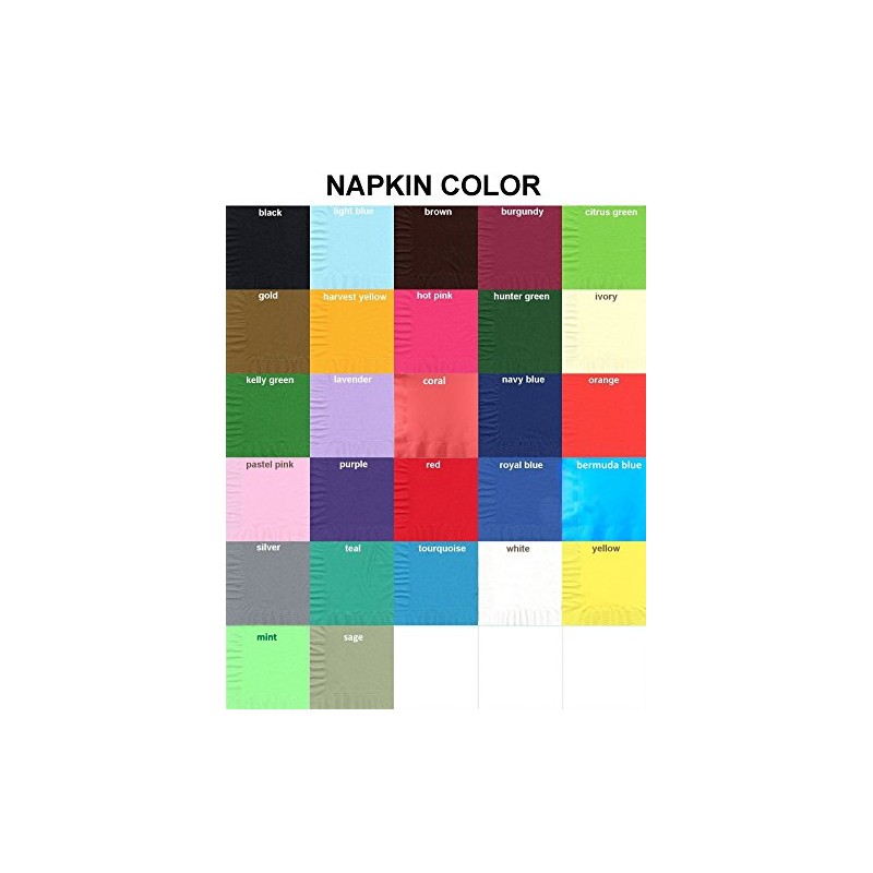 50 Plain Solid Colors Luncheon Dinner Napkins Paper - Hunter