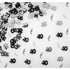 14g Black & Silver 40th Birthday Confetti Foil Metallic Glitz