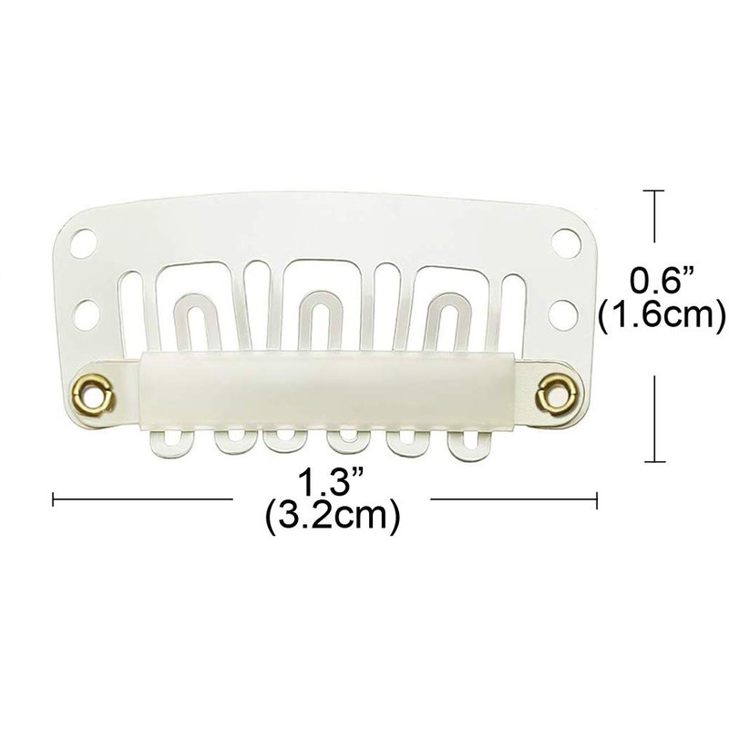 Pack of 20 Metal Snap Clips for Hair Extensions and