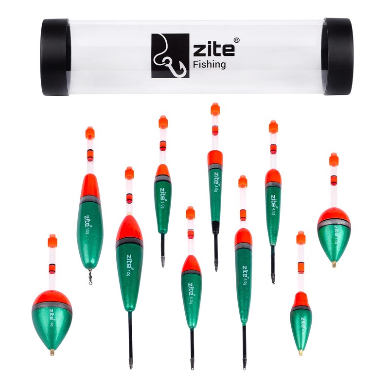 Zite Fishing Glow Stick Floats Assortment with Float Tube -