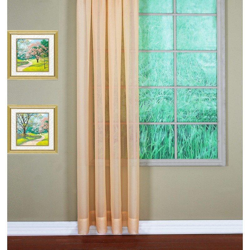 Today's Curtain Emelia Original Voile Panel 84", Peach, 60" W