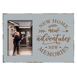 Yudarte Housewarming Gifts For New Home - Engraved Picture Frame 4x6 Inches Photo - Unique First Time House Owner Gifts for Men and Women