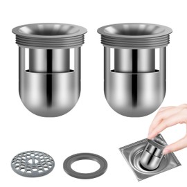 Funileom Stainless Steel Shower Floor Drain Backflow Preventer, Anti-Odor Shower Drain Stopper, Shower Drain Plug for Bathroom (1, 3.3) (1 PC, 2.36)