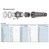 Cable Gland Connector, PG13.5 Plastic Wire Hole IP68 Waterproof Flex