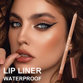 KIMIEYE Lip Liner Pen Set, 12 Colors Matte Finish Series Lip Liners Kit for Women, Long Lasting Waterproof Smooth High Pigmented Lip Pencil for Daily Makeup (Set B)