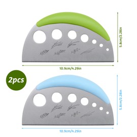 2 Pack Stainless Steel Herb Stripper, 7 Holes Leaf Remover and Peeler Tool for Kale, Basil, Mint, Thyme, Multi-Purpose Kitchen Gadget for Home Use