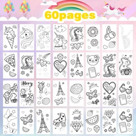 YOYTOO Unicorn Coloring Book Set with Coloring Pages & Colored Pencils, Art Supplies for Kids Ages 4-6-8, Arts Crafts Travel Coloring Kit for Girls 4 5 6 7 8 Year Old Birthday Christmas Gifts