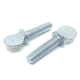 (500 Pieces) 10-24x3/8" Spade Shoulder Type Thumb Screws UNC Coarse Full Threads Zinc Clear