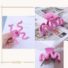 Cybche Large Hair Clips Pink Acrylic Wavy Claw Clips Matte