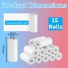15 Rolls Kids Camera Paper Roll, 57 x 25 mm