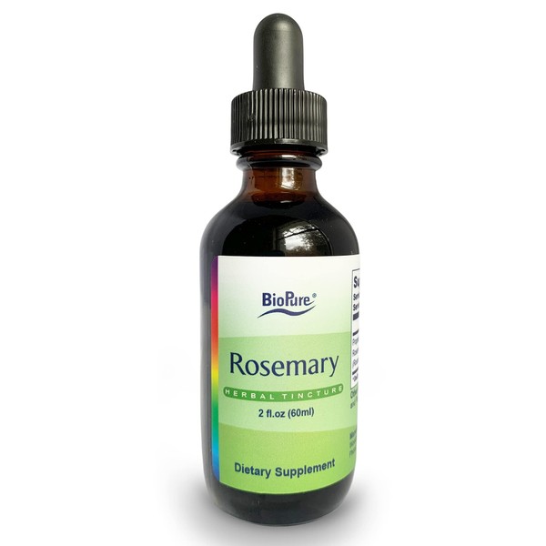 BioPure Rosemary Herbal Tincture – Potent Botanical Extract Rich in Phytonutrients and Polyphenolic Compounds That Supports Neurological Function, Detox, Cleanse, & Overall Wellness – 2 fl oz