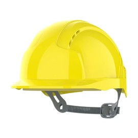 JSP - EVOLite Lightweight ABS Safety Helmet Slip Ratchet Yellow Vented (AJB160-000-200)