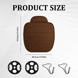 Front Car Seat Cover, Anti-Slip Bottom Front Seat Cover Protector with Storage Pocket, Breathable Linen Driver Seat Protector, Comfortable Front Cushion Pad Universal for Cars Trucks SUVs (Coffee)