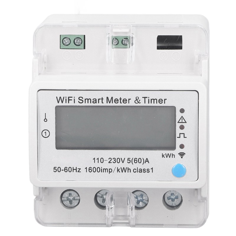 Smart Energy Meter DIN Rail Digital Display Electric Meter WiFi