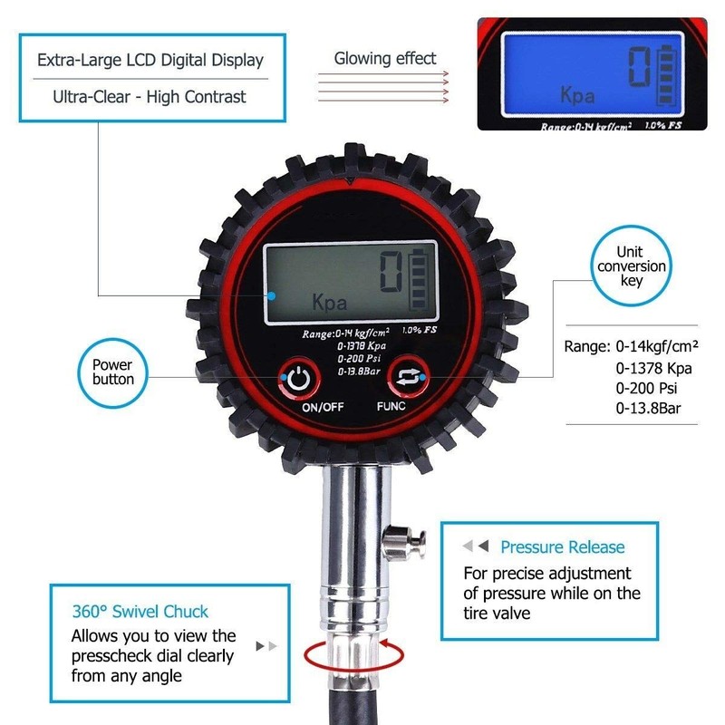 digital tyre pressure gauge