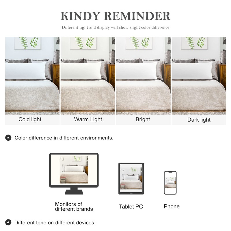 PiccoCasa Pillowcase 40 x 145 cm Side Sleeper Pillow Cover