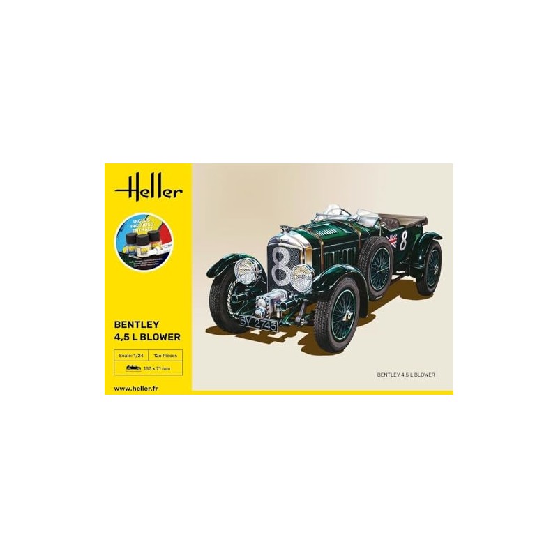 Heller 56722 Bentley 4,5 L Blower Modellbausatz, grau