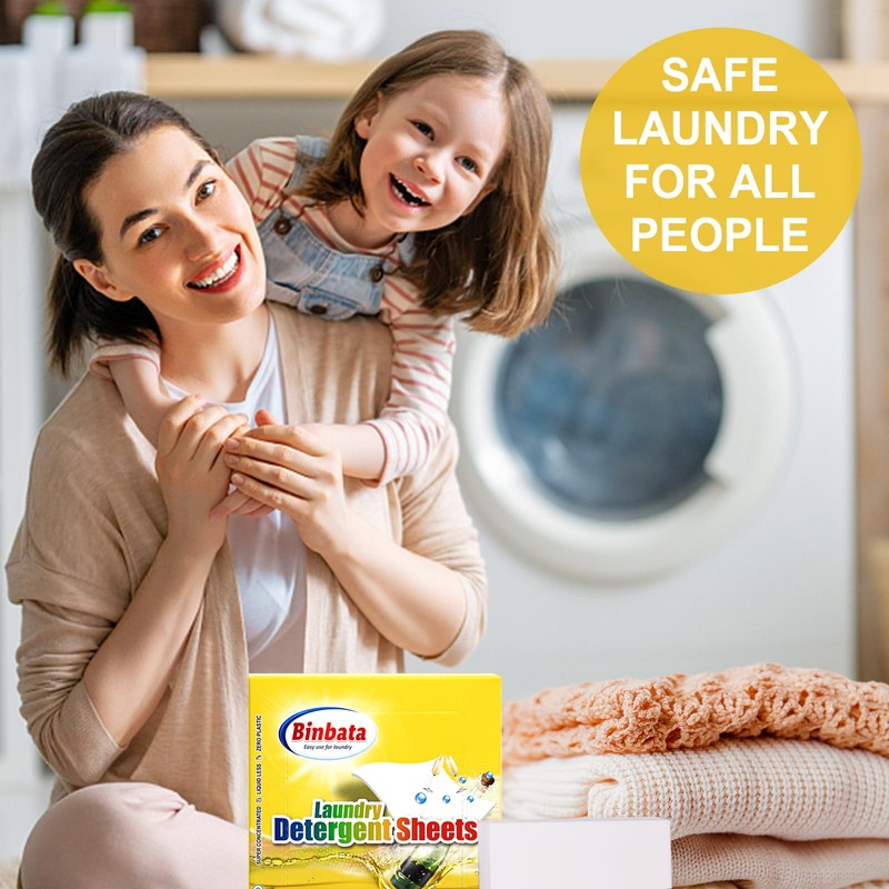 Binbata Laundry Detergent Sheets, Up To 128 Loads Champagne Scent