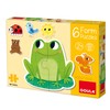 Goula 53173 6 Animal Shaped Puzzles, 2 Pieces, Multi-Colour, One
