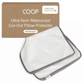 Coop Home Goods Ultra-Tech Waterproof Cut-Out Pillow Protector – Zippered Cover for Cut-Out Pillows, Queen Size, Oeko-Tex Certified, Breathable, Machine Washable