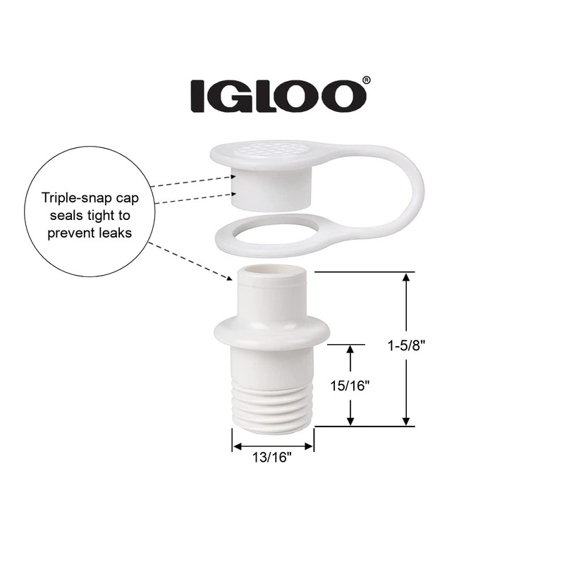 Igloo Replacment Triple Snap Drain Plug