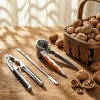 Purpeak 6 Pcs Nutcracker Nut and Walnut Cracker Kit Metal