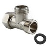 Toilet Diverter Valve Brass T Shape Adapter Connector, G1/2" Hose