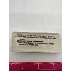 HERSHEY TROPICAL CHOCOLATE 1 OZ RATION BAR VIETNAM ERA