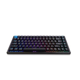 Glacier GK84 Arctic 75% Wired Detachable USB-C Mechanical Keyboard Hot Swap with Aluminum Frame and ABS Keycaps (Black)