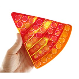 Fast Food Theme Bubble Pop Fidget Toys - Junk Food Silicone Push Poke Bubble Wrap Fidget Toy - Press Bubbles to Pop - Bubble Popper Sensory Stress Toy OT (Pizza)