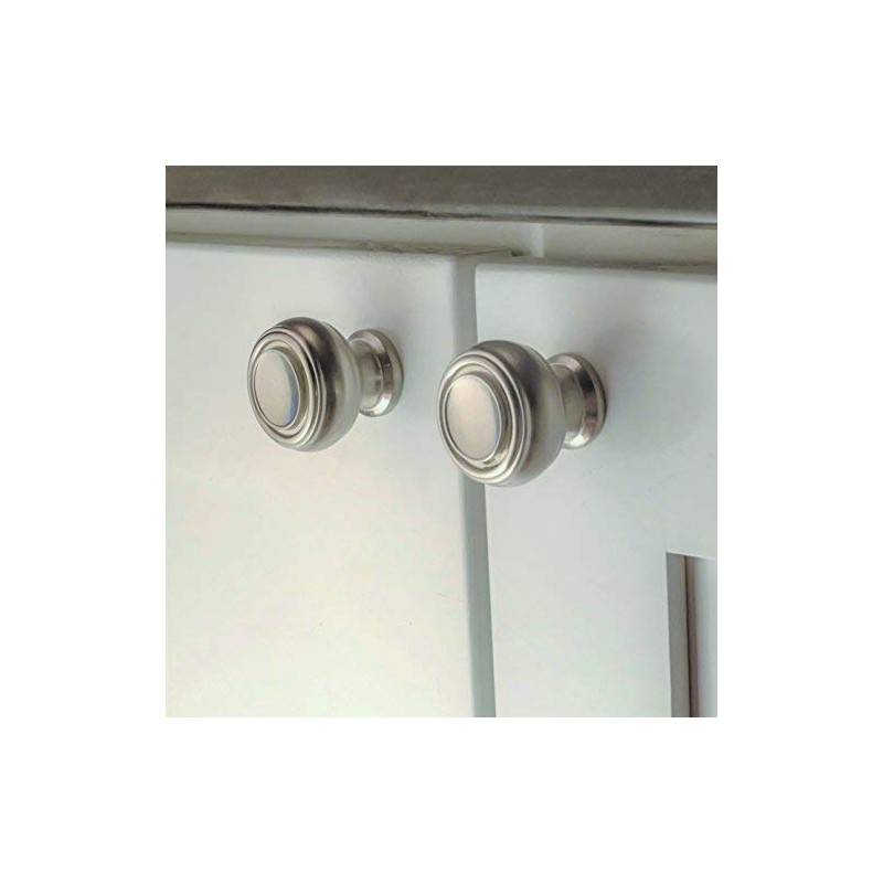 Southern Hills Round Brushed Nickel Cabinet Knobs - Pack of