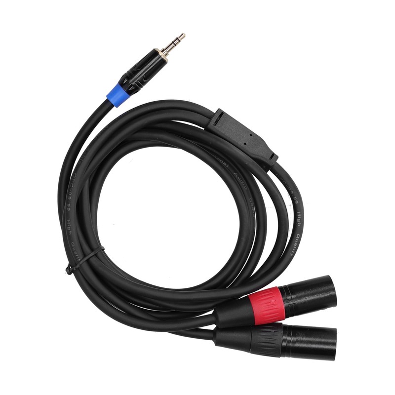 3.5mm Stereo Male to Dual 2 XLR Male Plug Connector