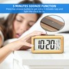 everwood Wooden Digital Battery Operated Alarm Clocks for Bedrooms, Beside,