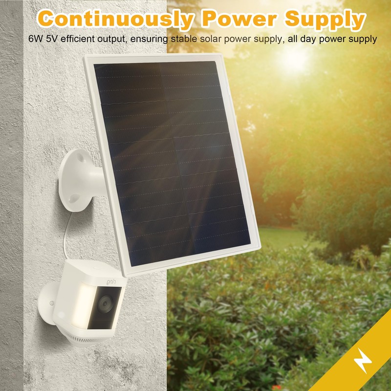 OuOudoit Solar Panel Charger for Ring Camera, Compatible with Ring