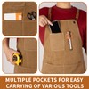INMTIE Adjustable men's heavy-duty work apron, thick wax canvas woodworking