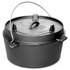 EDGING CASTING Pre-Seasoned Cast Iron Camping Dutch Ovens, Outdoor Camping