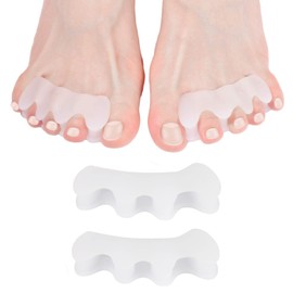 Relax Tony Gel Toe Separators, Spreaders & Straighteners | Hammer Toe Separator to Relieve Foot Pain & Correct Toes | Toe Spacers for Feet with Overlapping Toes | Bunion Corrector for Women & Men