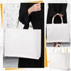 10 Pieces White Burlap Bags Jute Tote Gift Bags Reusable