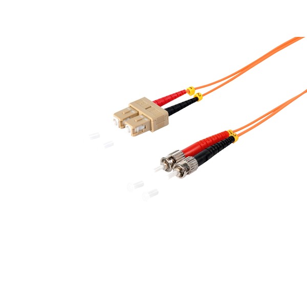 S-Conn 77913 Multimode LWL Duplex Patch Cable SC/ST 50/125µ, OM2, 3 m Orange