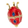 Egg Shaped Trinket Boxes Rhinestones Inlay Exquisite Jewelry Trinket Boxes