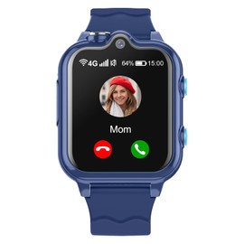 DDIOYIUR Smart Watch for Kids, 4G Kids GPS Watch with WiFi, SMS, Call, Voice Video Chat, Bluetooth, Audio Recording, Alarm, Pedometer, Kids Smart Watch Christmas Birthday Gifts for 4-16 Students.