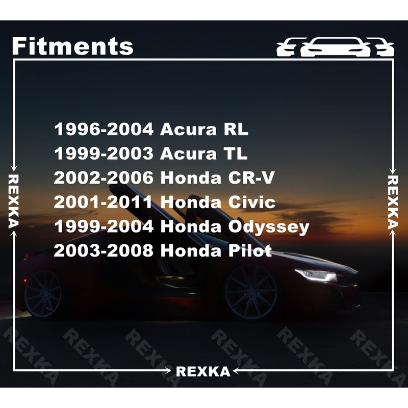 Rexka 10pcs Body Side Moulding Clips for Honda Acura 75305-S0A-003