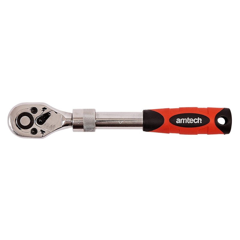 Amtech - 1/4in Telescopic Ratchet Handle, extends to 240mm, 72T