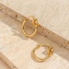 LUXSTAR Knot Small Hoop Earrings, Stainless Steel, Hypoallergenic, Binaural Set,