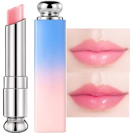 Bluemega lip Lápiz Labial Crystal Jelly, bálsamo Labial nutritivo de Larga duración, humectante para Labios, Brillo mágico Que Cambia de Color con Temperatura (1#)