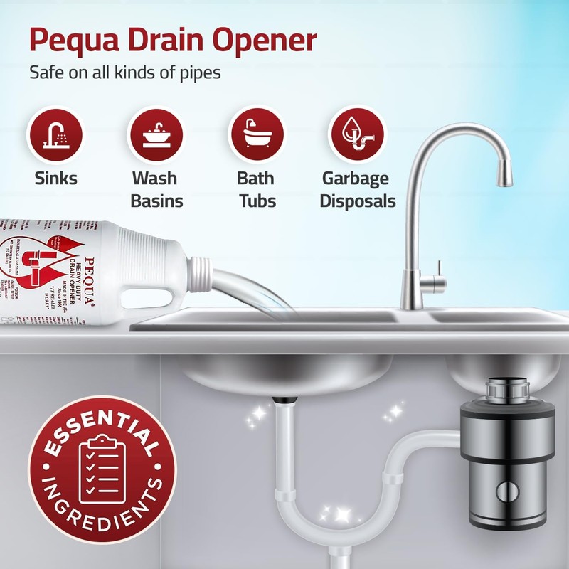PEQUA INDUSTRIES 64 oz Pequa Heavy Duty Drain Opener -